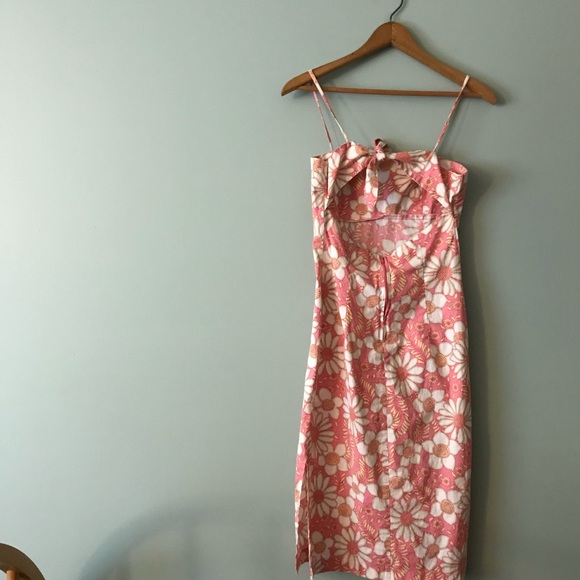 [Vintage] Windsor Floral Sheath Sundress Tie Back - Picture 8 of 8